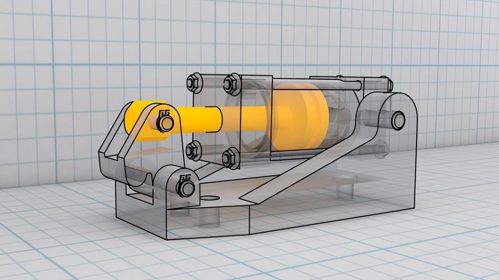 3D-CAD-Modell einer Baugruppe in einer Arbeitsanweisung