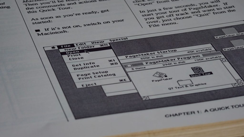 Example of a dense paper-based instruction