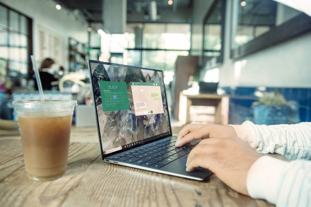 Office worker behind a computer